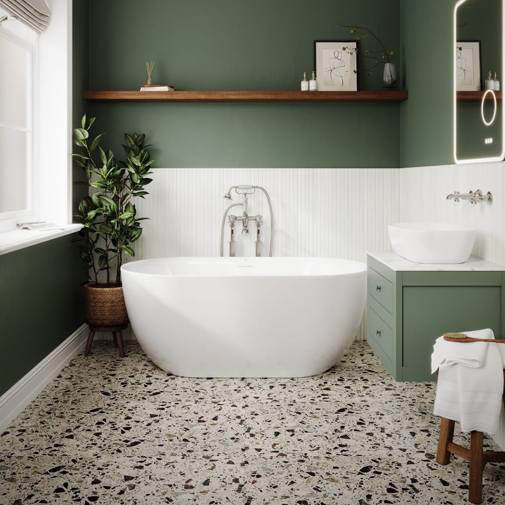 Crosswater Cerus Petite Gloss White 1500mm Freestanding Bath